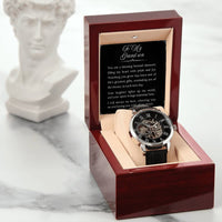 Load image into Gallery viewer, To My Grandson -  Men&#39;s Openwork Watch
