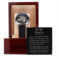 Load image into Gallery viewer, To My Grandson -  Men&#39;s Openwork Watch
