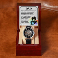 Load image into Gallery viewer, To My Father - Men&#39;s Openwork Watch
