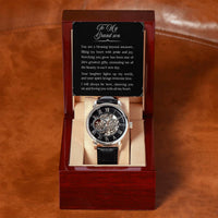 Load image into Gallery viewer, To My Grandson -  Men&#39;s Openwork Watch
