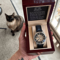 Load image into Gallery viewer, To My Grandson -  Men&#39;s Openwork Watch
