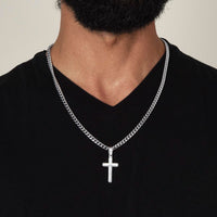 Load image into Gallery viewer, To My Son - Cuban Chain with Artisan Cross Necklace
